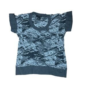 Calvin Klein Jeans Women’s Medium Short Sleeve Sweater Knit Top Gray